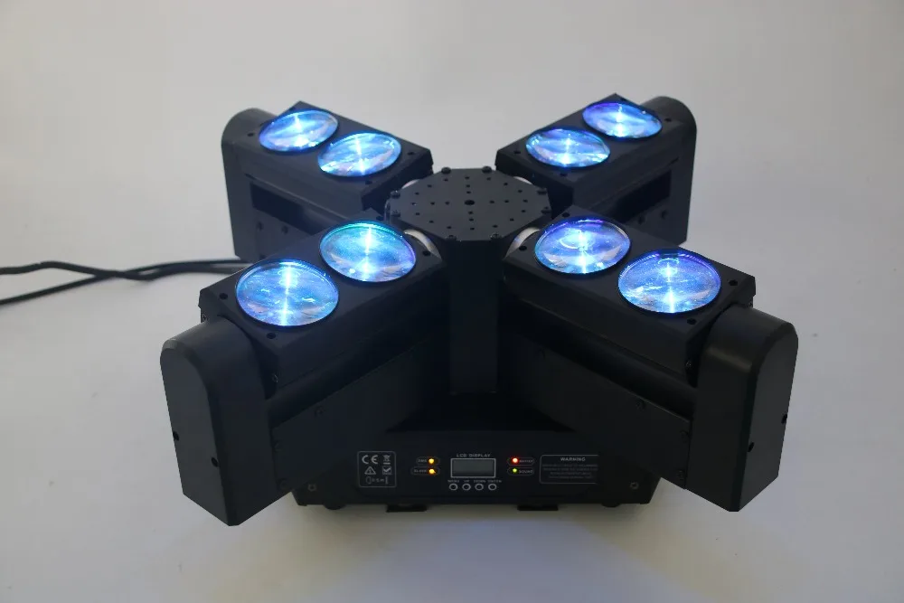 2018 Новое поступление 8x12 Вт rgbw 4 в 1 cree led Луч движущаяся головка dmx сценическое