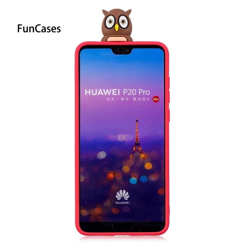 P20 Lite чехол для телефона huawei 3D игрушки Панда Сова Мультфильм Мягкий ТПУ Корпус Fundas