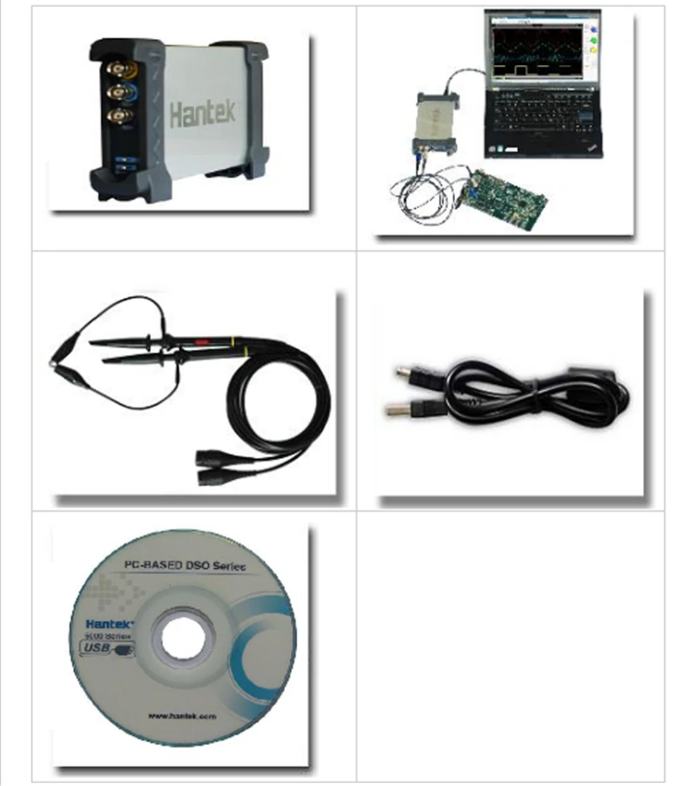 

Hantek6022BE Hantek6022BL PC USB Oscilloscope 2 Digital Channels 20MHz Bandwidth 48MSa/s Sample Rate 16 Channels Logic Analyzer