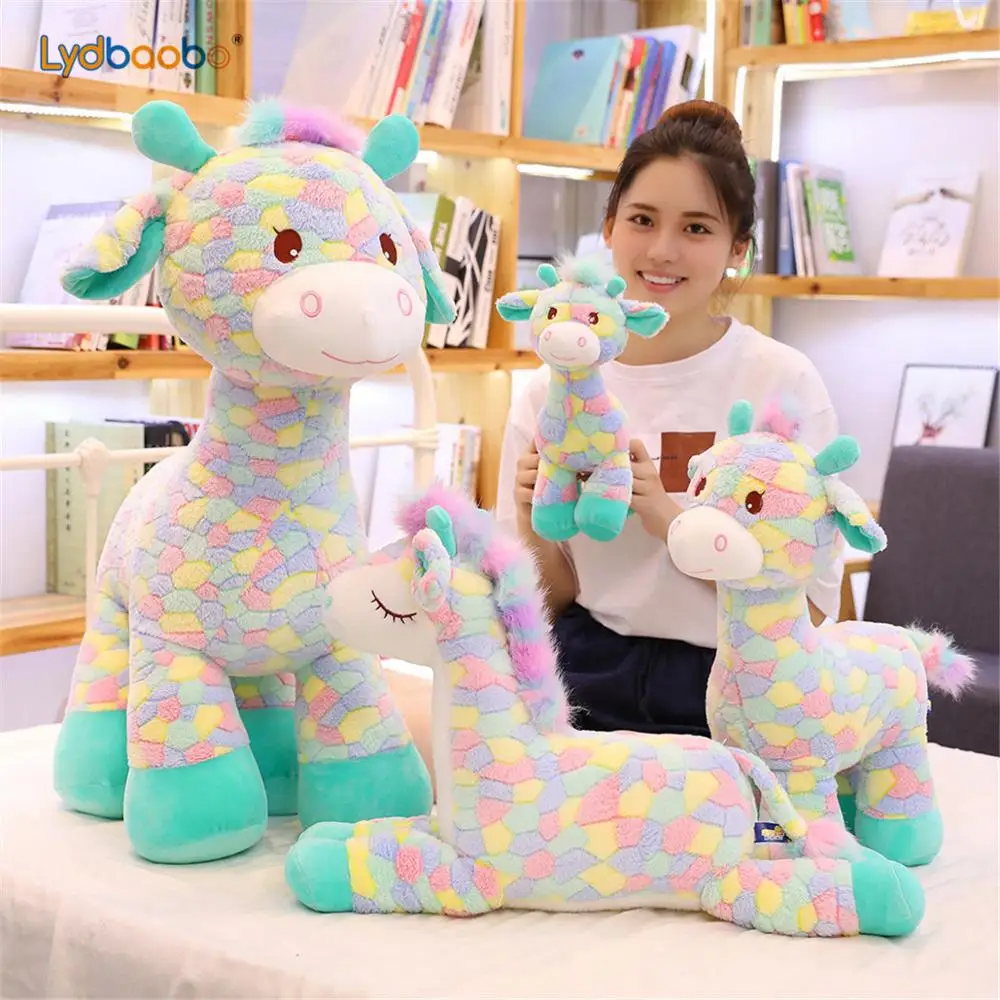 1 шт. 30-90 см Радужный Сика олень плюшевые игрушки милый чучело Кукольный Жираф