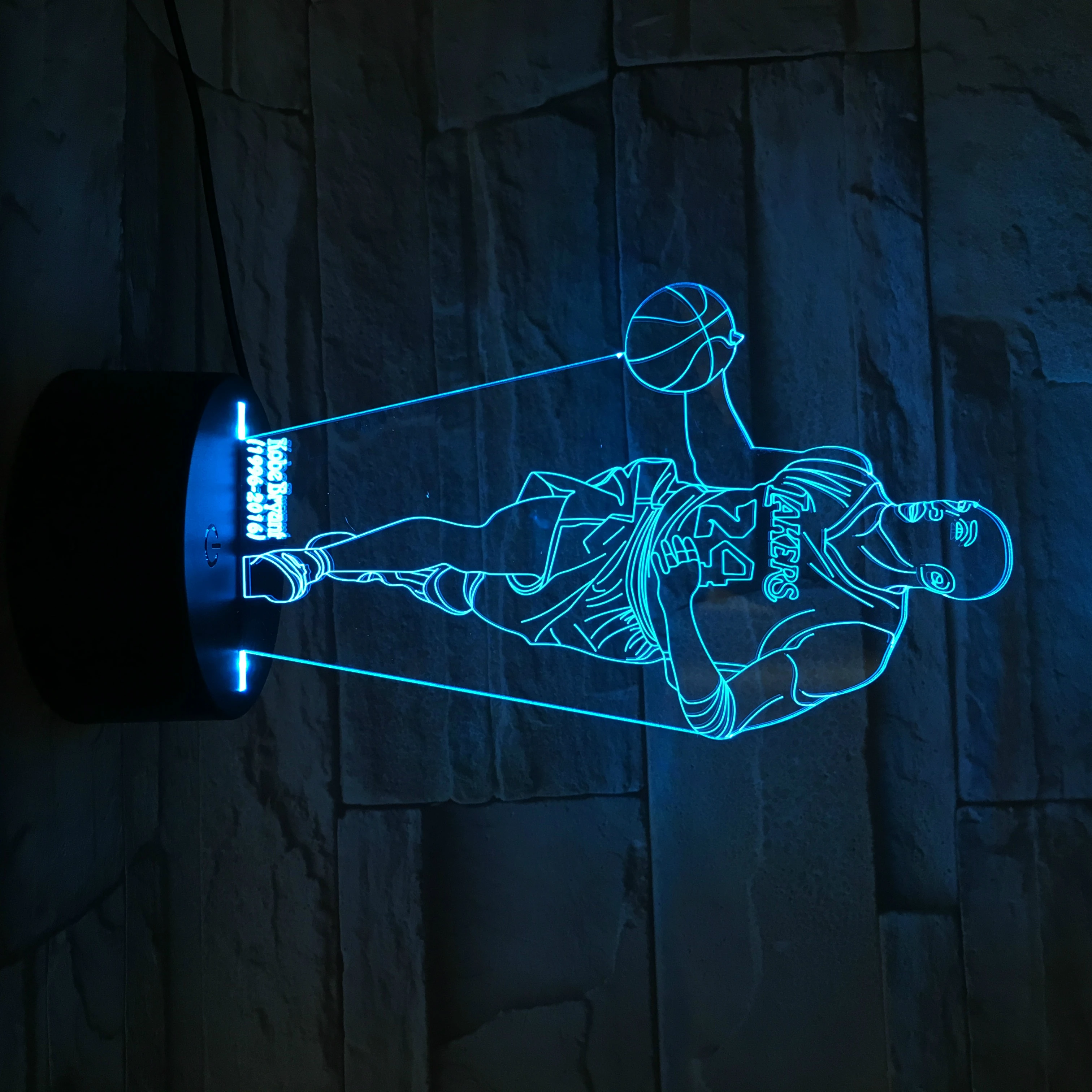 NBA 3D светодиодный ночник многоцветный RGB Настольный светильник Jordan Curry James Kobe