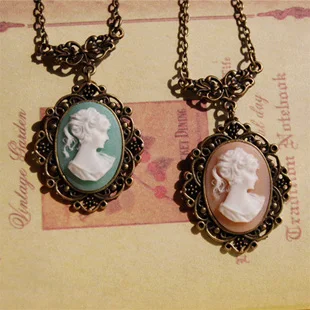 Victorian Lady смолы Камея Подвеска Цепочки и ожерелья День матери Подарки для мамы