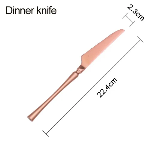 Knife Новинка, набор столовых приборов радужного цвета, роскошная столовая посуда, 1 шт., матовая Полированная Посуда, 304, столовый нож из нержавеющей стали и вилка - Цвет: Knife