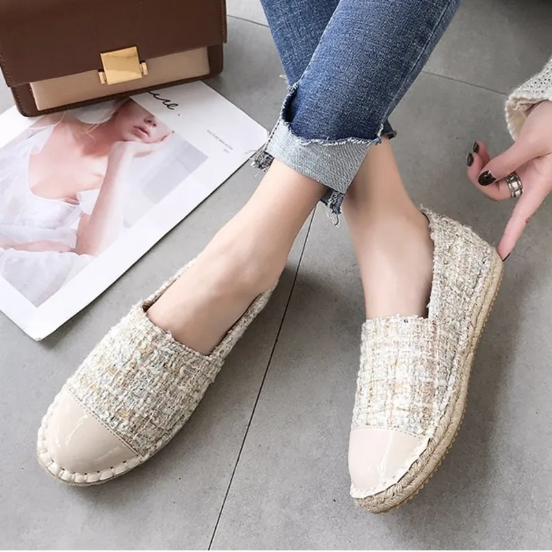 2019 г. Осенние эспадрильи лоферы женская обувь черные женские туфли на плоской