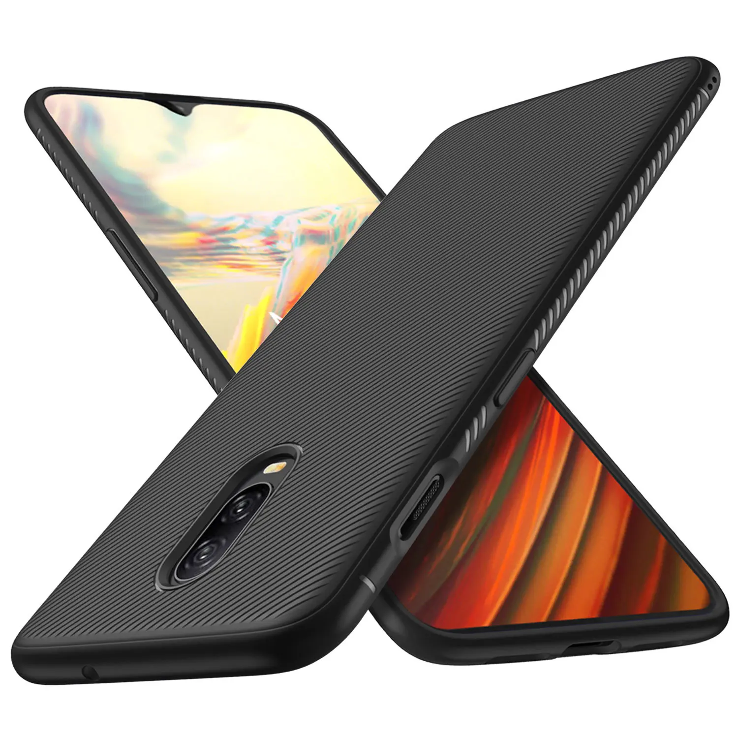 Нескользящий чехол для т OnePlus 6 T One Plus Т мягкий TPU задняя крышка Soild тонкий 1 + Oneplus6T