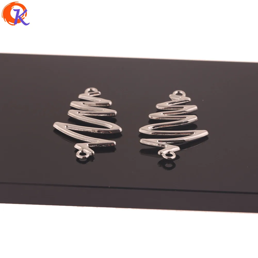 

Cordial Design 100Pcs 23*42MM Jewelry Findings Component/Connectors/DIY Making/Wave Shape/Rhodium/Hand Made/Earrings Accessories