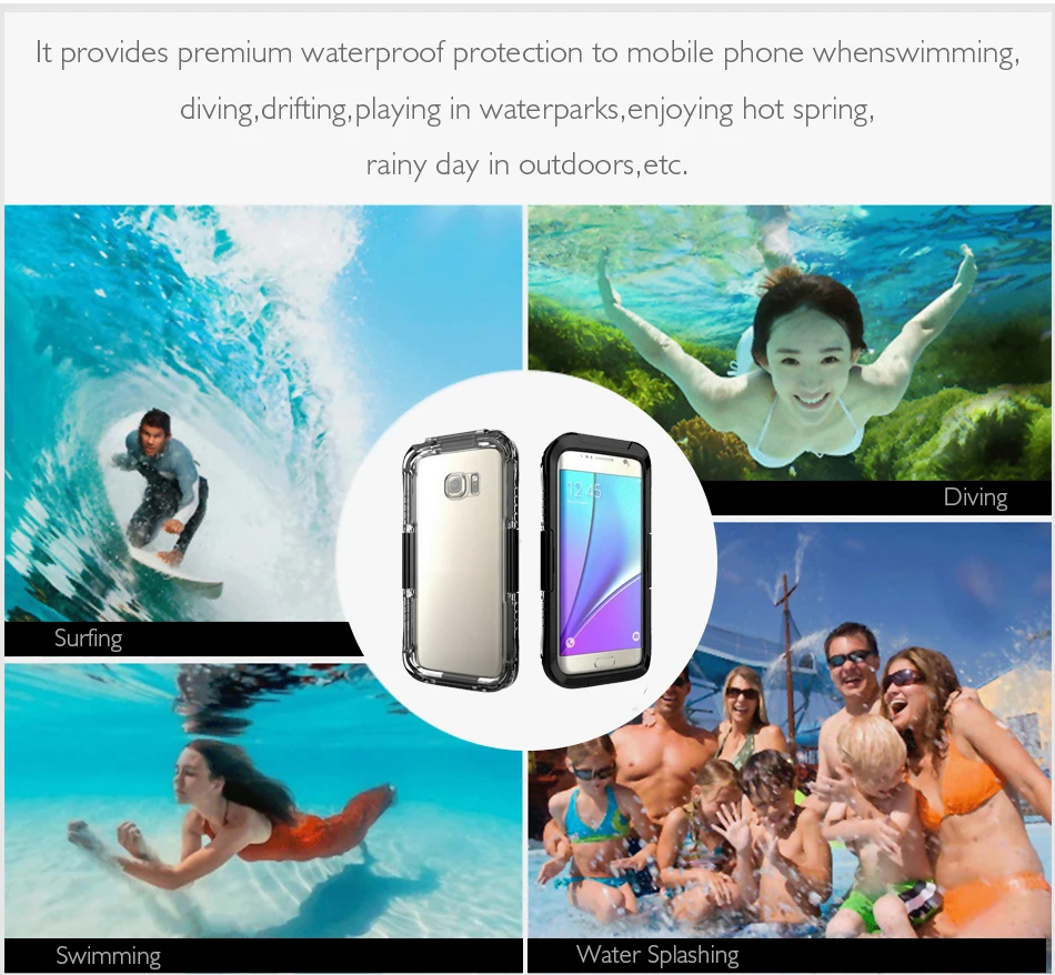 Водонепроницаемый чехол для плавания и дайвинга Samsung S8 S9 Plus противоударные Чехлы