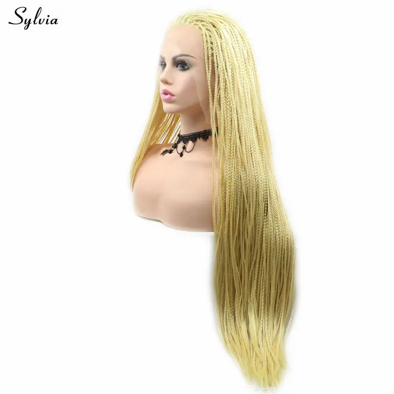 Sylvia плетеные парики Желтый/#613/розовый красный/коричневый/мятный зеленый/красный синтетический парик с косами для женщин натуральный волос