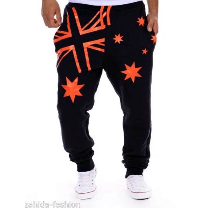 Бесплатная доставка 2016 индивидуальные Взрывные модели штаны с принтом звезд