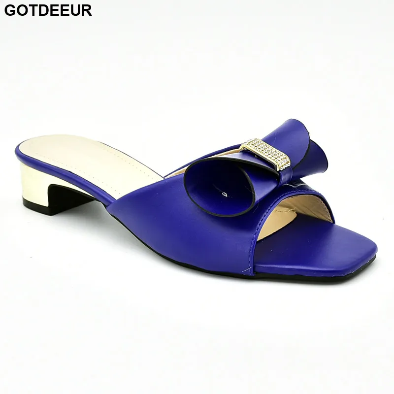 Новое поступление женские шлепанцы женская обувь на низком каблуке роскошная