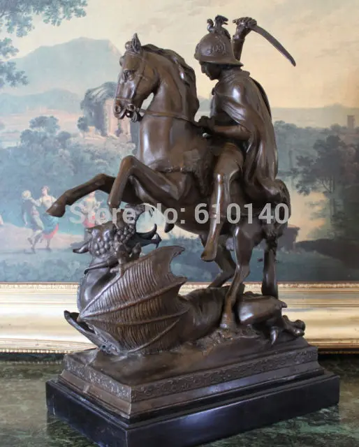 Статуя Святого Георгиевского дракона в стиле милитари Римского солдата