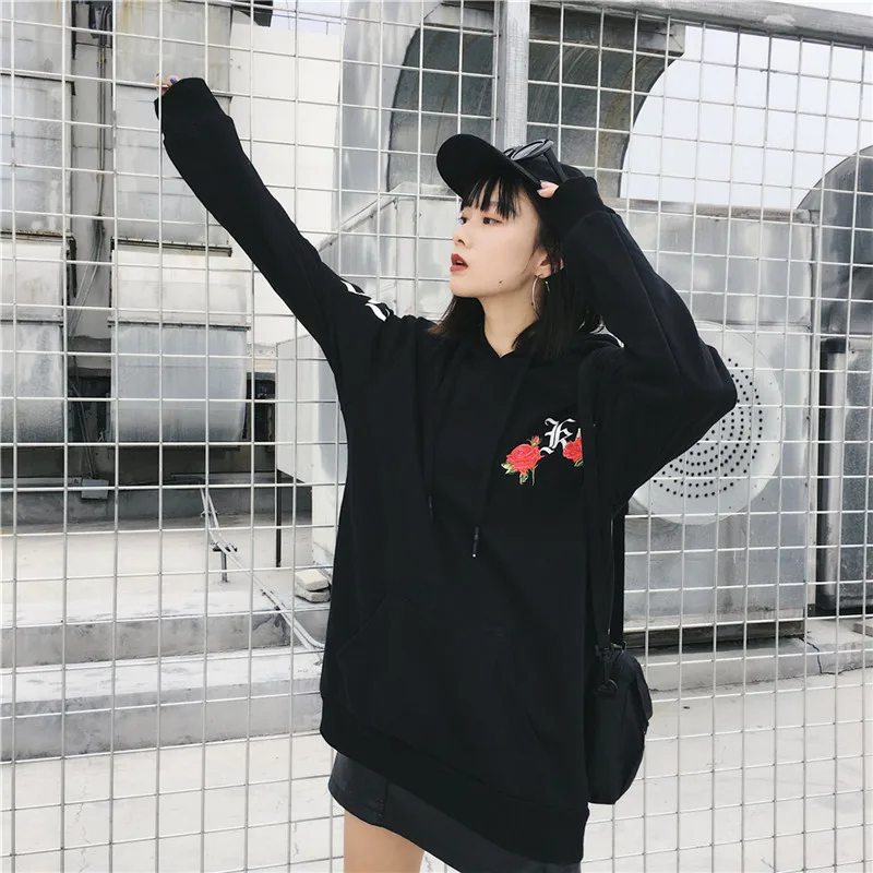 Женская толстовка с капюшоном Harajuku Повседневная Свободная Толстовка принтом