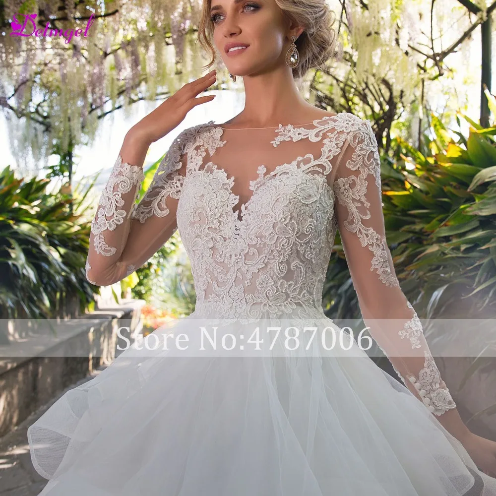 Detmgel Новое поступление сексуальное свадебное платье трапециевидной формы с