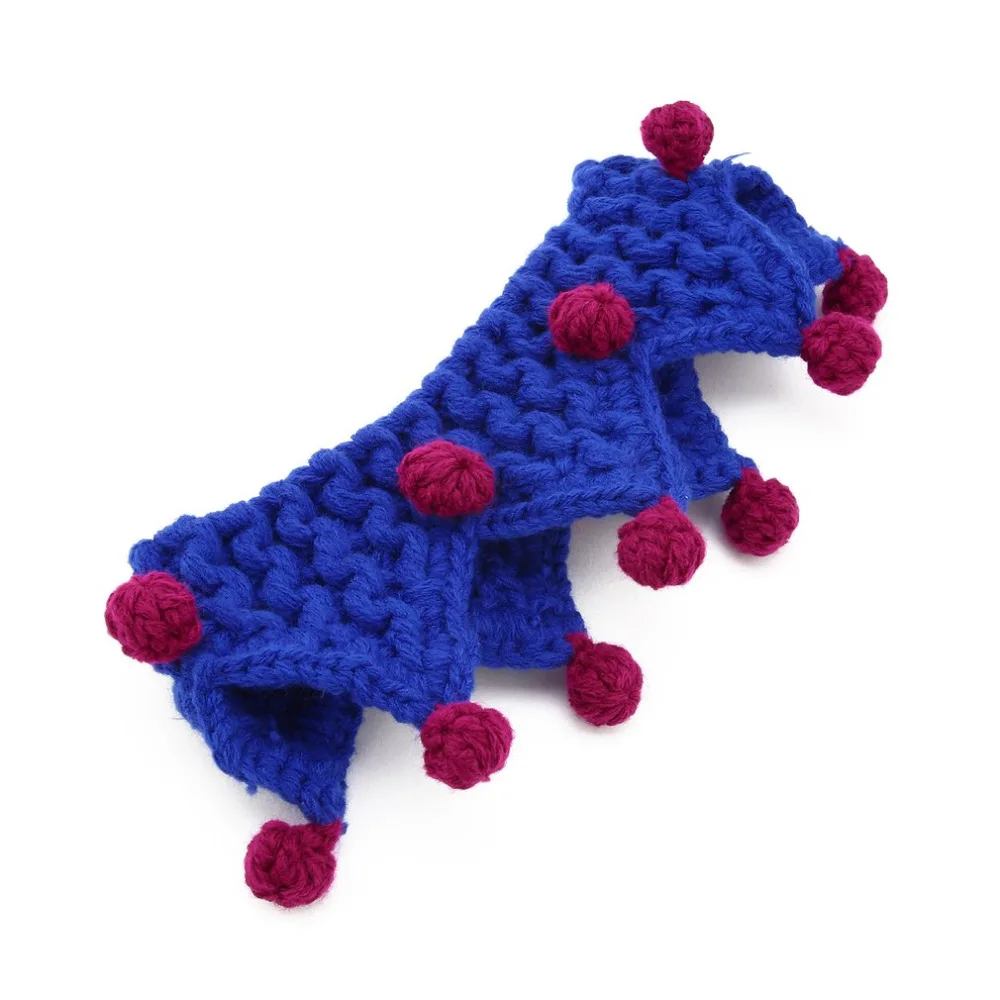 100% ручной вязки Шапки диадемы головной убор Обувь для девочек Корона Форма