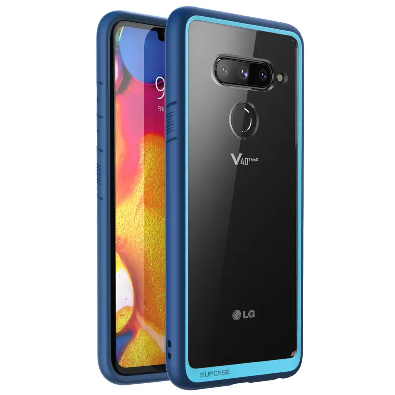 Navy For LG V40 ThinQ Case SUPCASE UB Style Premium Hybrid Protective TPU Bumper+ Clear Back Cover Case For LG V40 Caso - Цвет: Navy