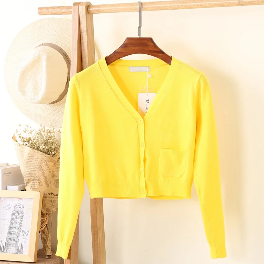 SPARSHINE, женский кардиган, свитера, вязанный, длинный рукав, женский кардиган, женский, Pull Femme, Gilet Femme Manche Longue, короткий кардиган