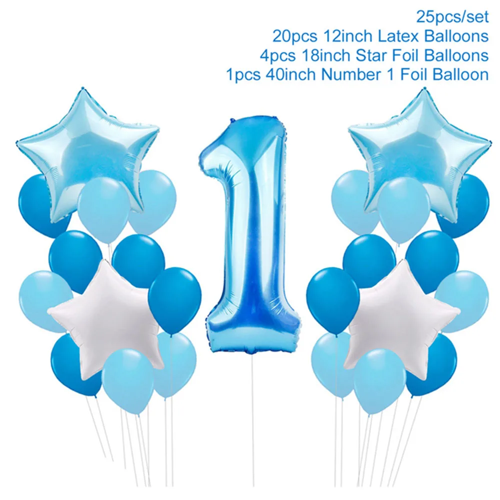 FENGRISE Its a Boy Girl Balloons Number Balloon 1 Year Old Kids 1st Birthday Decoration Party Supplies Favors декор|Украшения