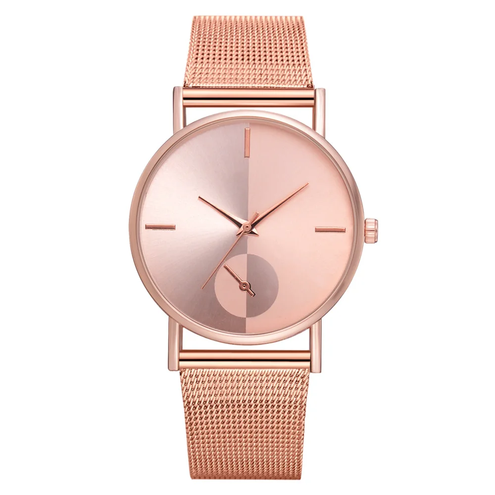 rose gold Женские часы Женские Кварцевые Relogio Feminino Короткие наручные часы из нержавеющей стали женские часы reloj mujer Montre Femme Прямая поставка - Цвет: rose gold