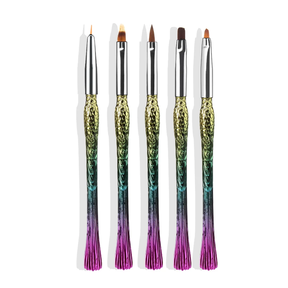 УФ гель для ногтей хвост русалки 5 шт./компл. кисти ручка рисования полосатая