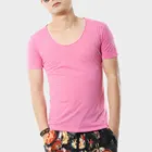 Мужская хлопковая футболка с коротким рукавом Swag, летняя однотонная дизайнерская футболка в стиле хип-хоп с v-образным вырезом, 2019