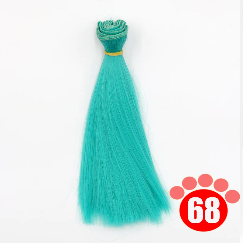 colour 68 Msiredoll bjd парик 15*100 см или 20*100 см или 25*100 см волосы куклы для 1/3 1/4 1/6 кукла с прямыми волосами bjd парик diy - Цвет: colour 68