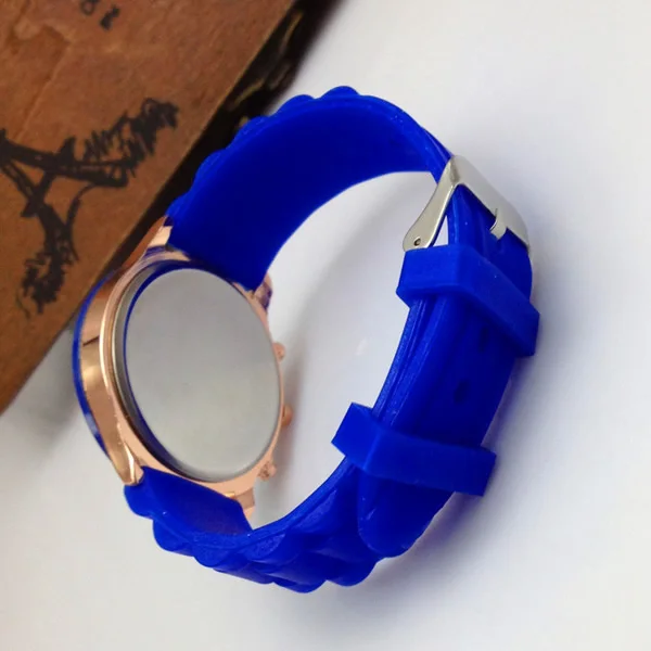 Blue silicone watch women round quartz wristwatch 2018 new fashion bracelet female sport watches analog relojes mujer hot | Наручные часы