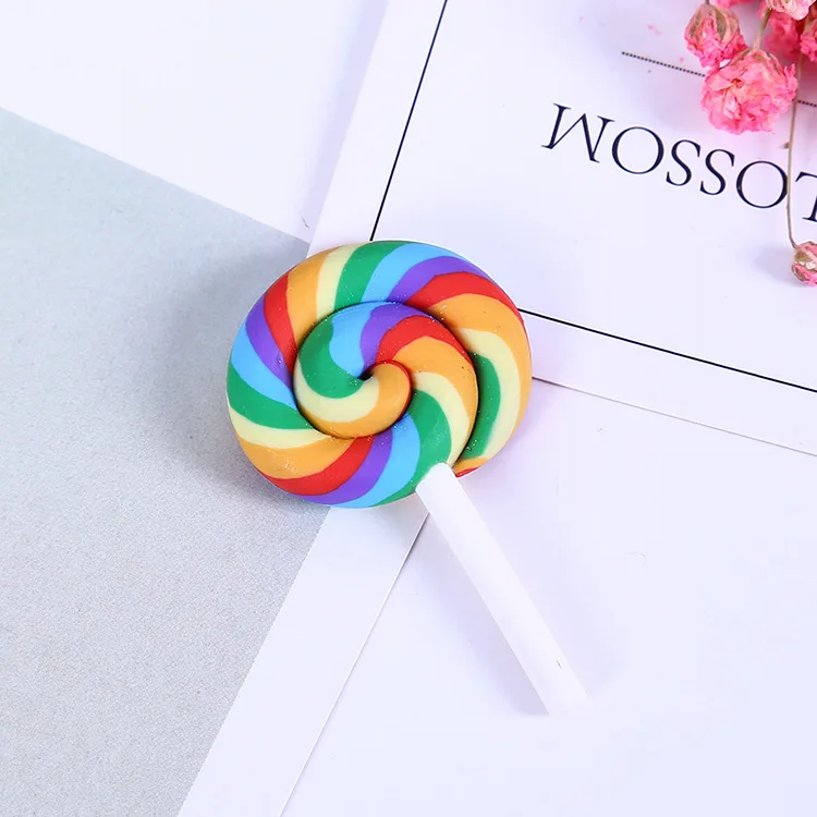 Радужный леденец для слизи DIY конфеты полимерный шарик наполнитель дополнение клейкие аксессуары игрушки Lizun моделирующий комплект глины для детей - Цвет: 2Pcs C