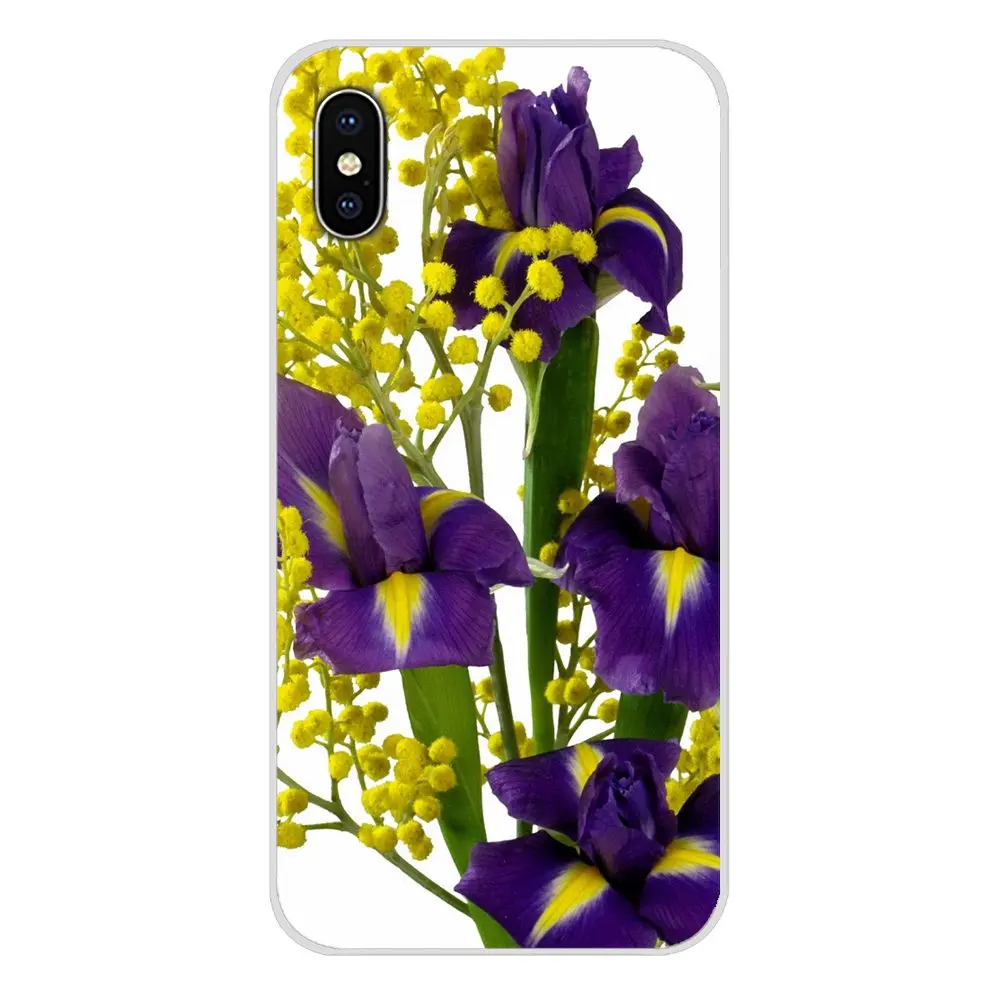 Для Apple iPhone X XR XS MAX 4 4S 5 5S 5C SE 6 6S 7 8 Plus ipod touch фиолетовый цветок радужной оболочки