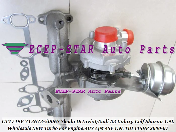 Бесплатная доставка GT1749V 713673 5006S 038253019D для Audi A3 Galaxy Golf Sharan Skoda Octavia I 1.9L TDI AUY ASV 115HP 00