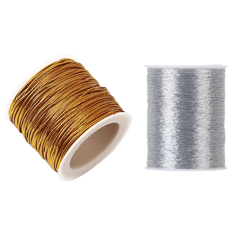 2 рулона металлический шнур креативная эластичная мишура для подарочной