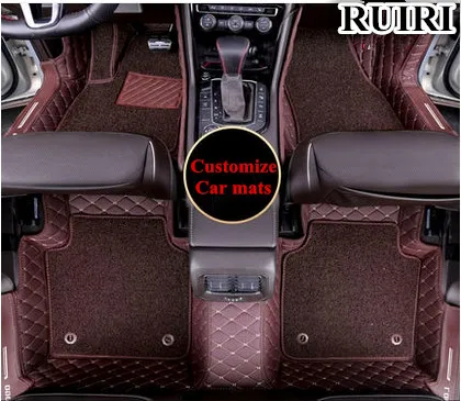 Хорошее качественные маты! Специальные автомобильные коврики для Toyota Camry Водонепроницаемые двухслойные Автомобильные ковры для Camry - Название цвета: Coffee and Coffee