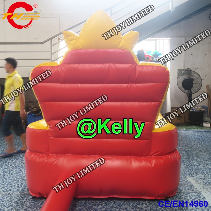 2 м/3 м изготовленный на заказ гигантский надувной Король трон стул для партии