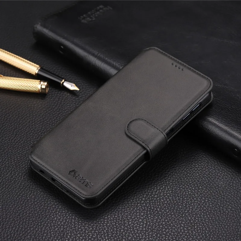 Black Магнитный кожаный чехол-книжка с отделениями для карт чехол для samsung Galaxy S10 S9 S8 Plus Note 9 8 A6 A8 A7 A9 A6s A8s A10 A30 A50 M10 M20 S10e чехол s - Цвет: Black