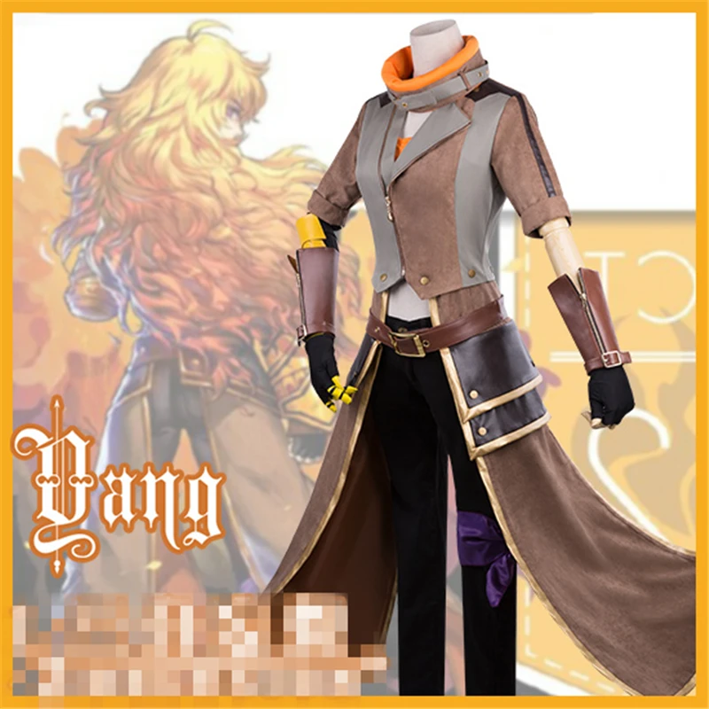 Аниме RWBY сезон 4 желтый Ян Сяо длинный Карнавальный костюм для рождественских женщин Униформа Костюмы