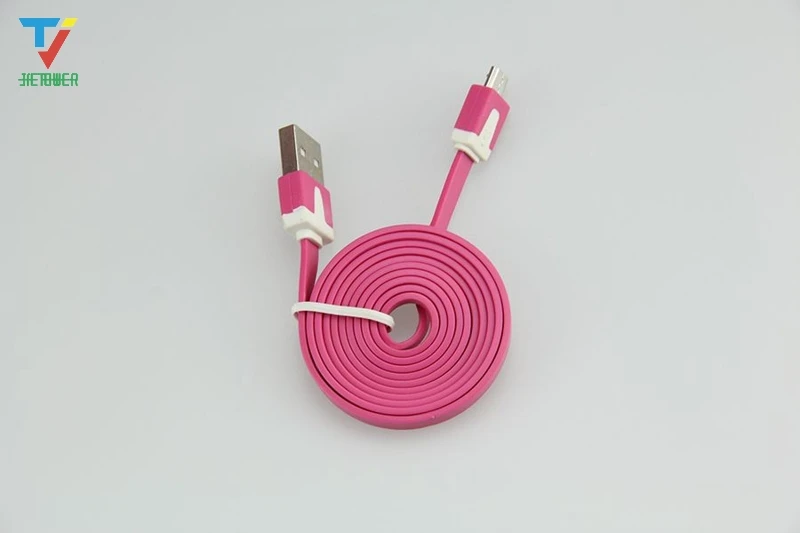 100 шт 1 м/2 м/3 м разноцветный плоский зарядный USB кабель синхронизации данных 8 Pin для IPhone IPad Mini Ipod Nano Ios Micro USB 5pin для samsung
