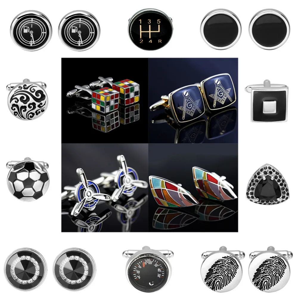 

Memolissa Formal Men's Shirt Cufflinks Fashion Round Cufflinks with Black/Blue/Color High Quality Gifts for Men