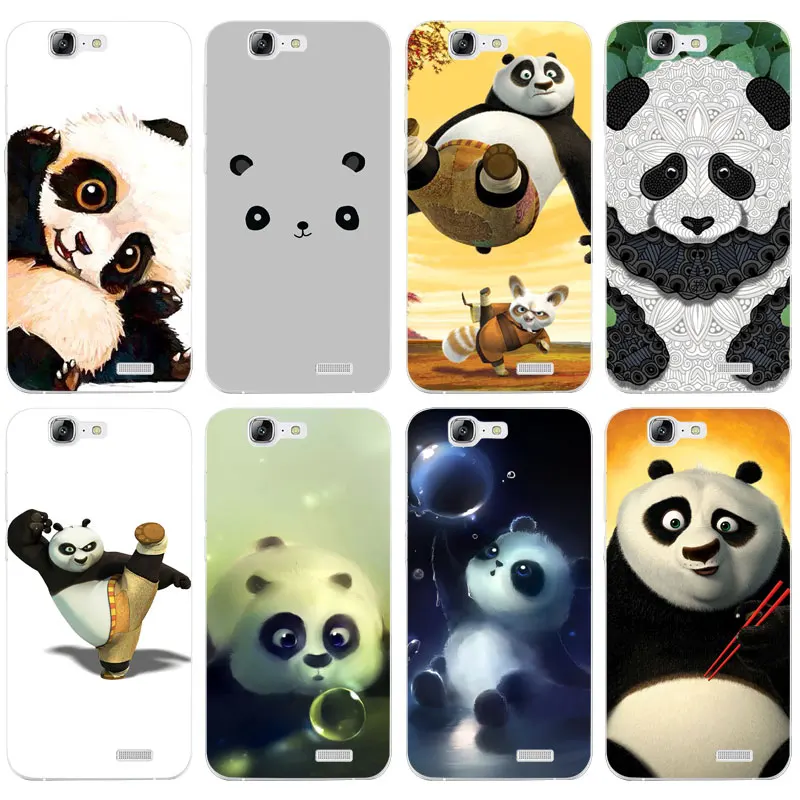 H417 Cute Baby Kung Fu Panda Anime Transparent Hard Thin Skin Case Cover For Huawei P8 P9 P10 Lite Plus 2017 Honor 8 9 6X |