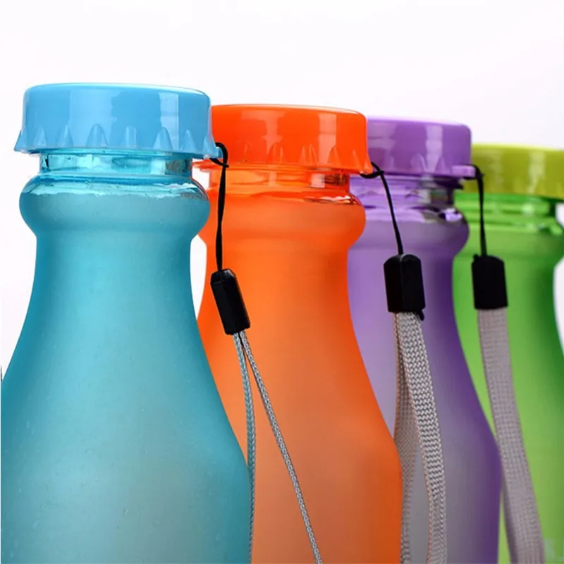 Бутылка для воды 550 мл портативный цвета леденцов непробиваемая Спортивная