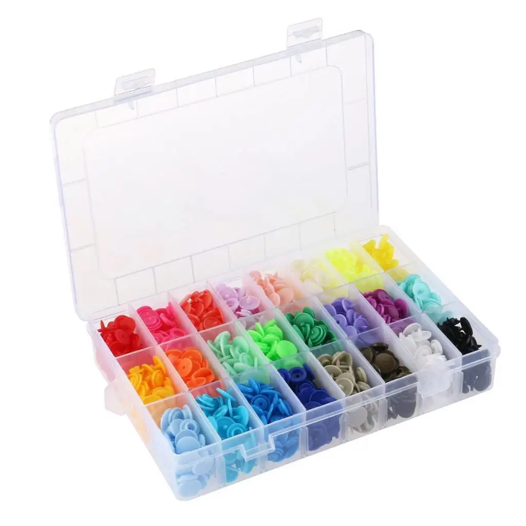 360 шт./лот ручной Давление зажим комплект кнопки закругленный носок застежка