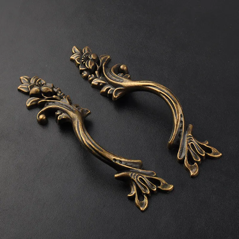 Тщательные антикварные бронзовые ручки деревенские ящика кухонный шкаф