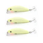 3 шт.лот 7 см 8 г 3D светящаяся приманка для ночной рыбалки, приманка для гольяна, искусственная жесткая рыболовная приманка, приманка для гольяна, снасть с 2 крючками