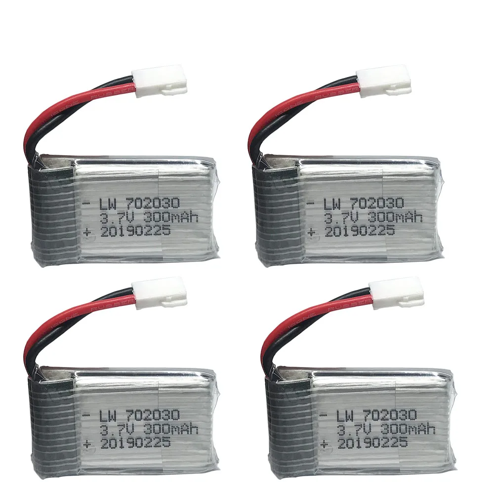 5 шт./компл. 3,7 V 300 mAH литий-полимерный Батарея для E55 FQ777 FQ17W Hubsan H107 Syma X11C Udi U816 U830 RC вертолет 3,7 V 300 мА/ч, MX2.0 штепсельной вилки - Цвет: Цвет: желтый