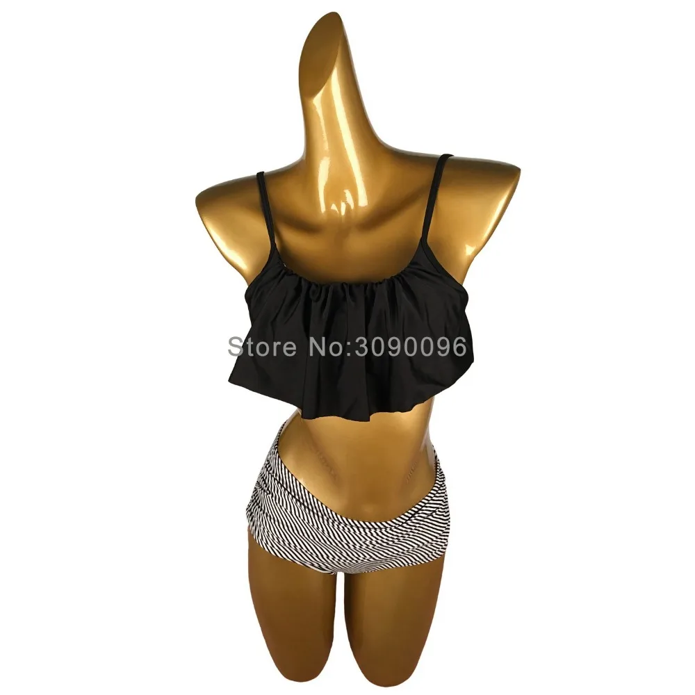 Бикини с высокой талией 2017 сексуальный купальный костюм женский пуш ап купальник