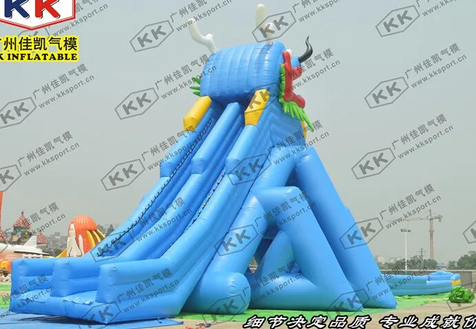 Гигантский Бегемот для взрослых коммерческие надувные водные горки с бассейном