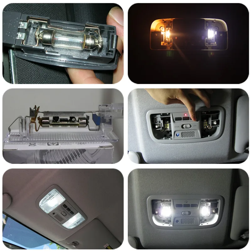 10 шт. Супер Белый 36 мм Гирлянда 5050 SMD 6 C5W Автомобиль Водить авто Двери Купола Свет Лампы Путь освещение 12 В Работы Лампы