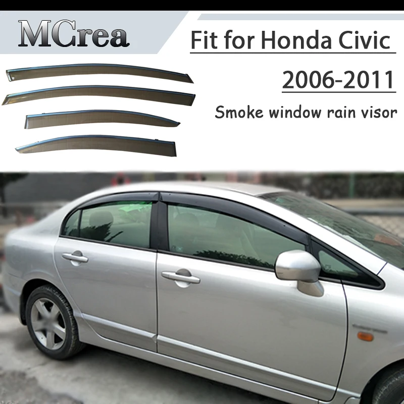 4 шт. защитный козырек от дыма и дождя для Honda Civic 2006 2007 2008 2009 2010 2011|Уплотнители авто|