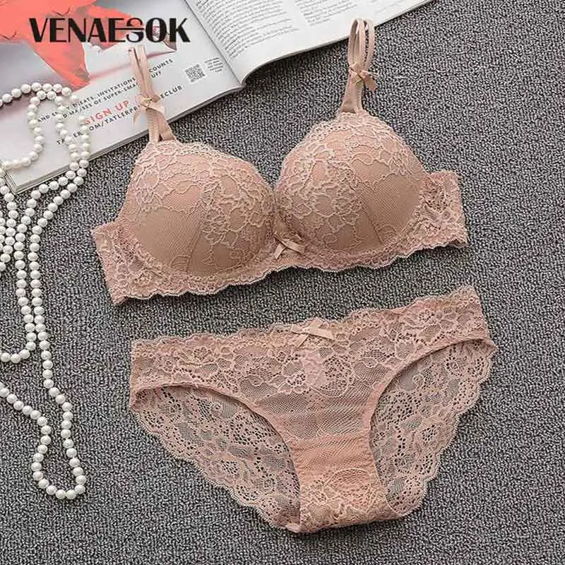 Новинка Модный женский комплект нижнего белья хлопковый фиолетовый кружевной