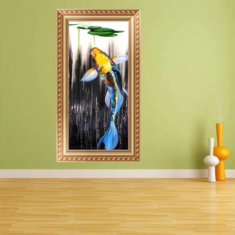 5D DIY Diamond Embroidery Painting of Fancy Carp Handmade Wall Decoration Cross Stitch Printing Craft Kits wihtout Frame | Дом и сад