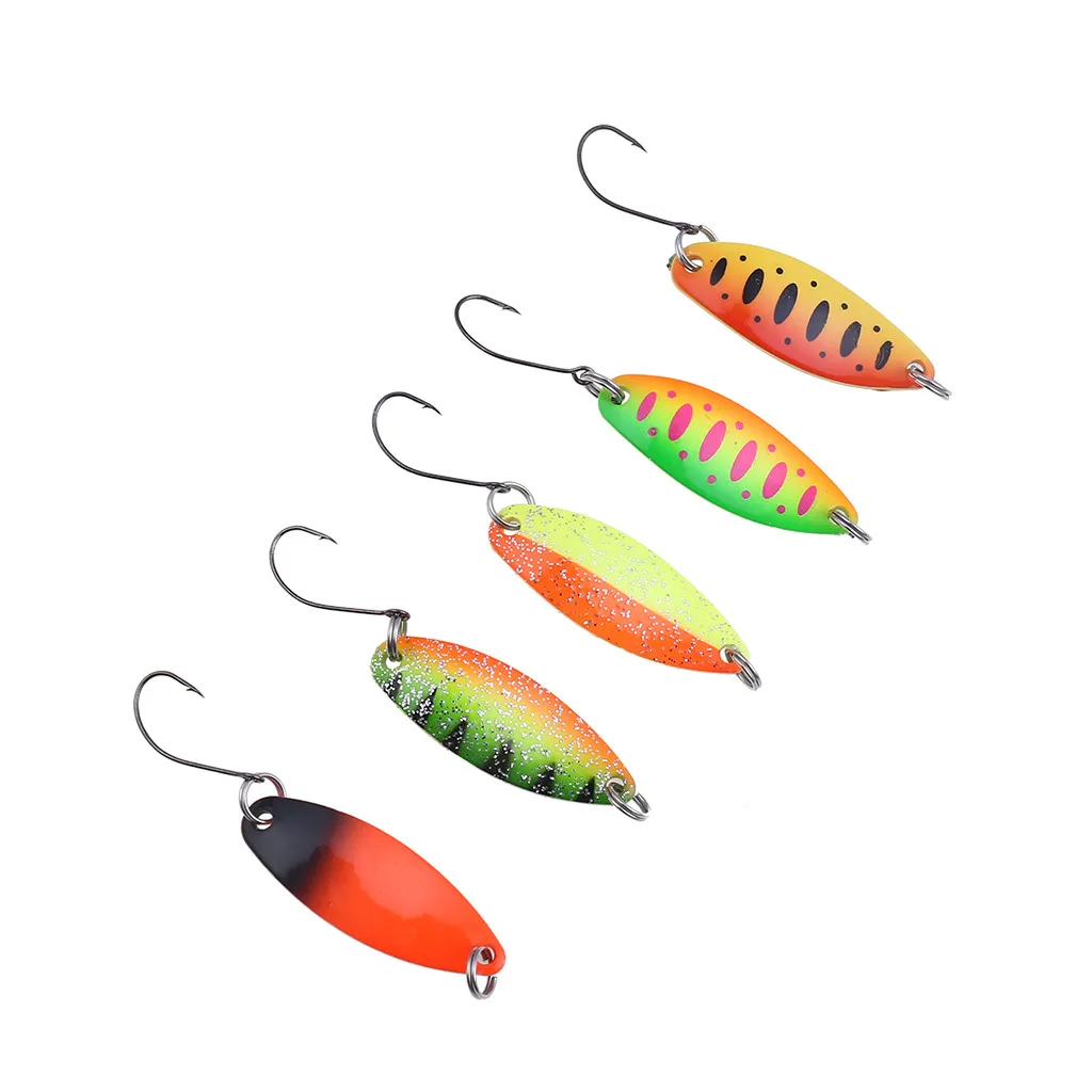 5 шт./компл. искусственные приманки набор рыболовных приманок ложка для форели