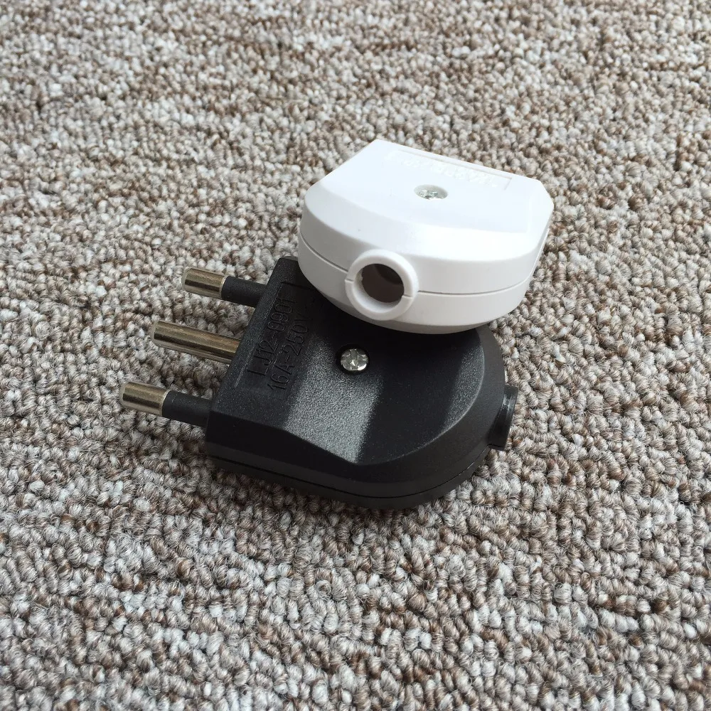 2 шт. SS008 итальянские стандартные вилки питания 3 контактный цилиндрический